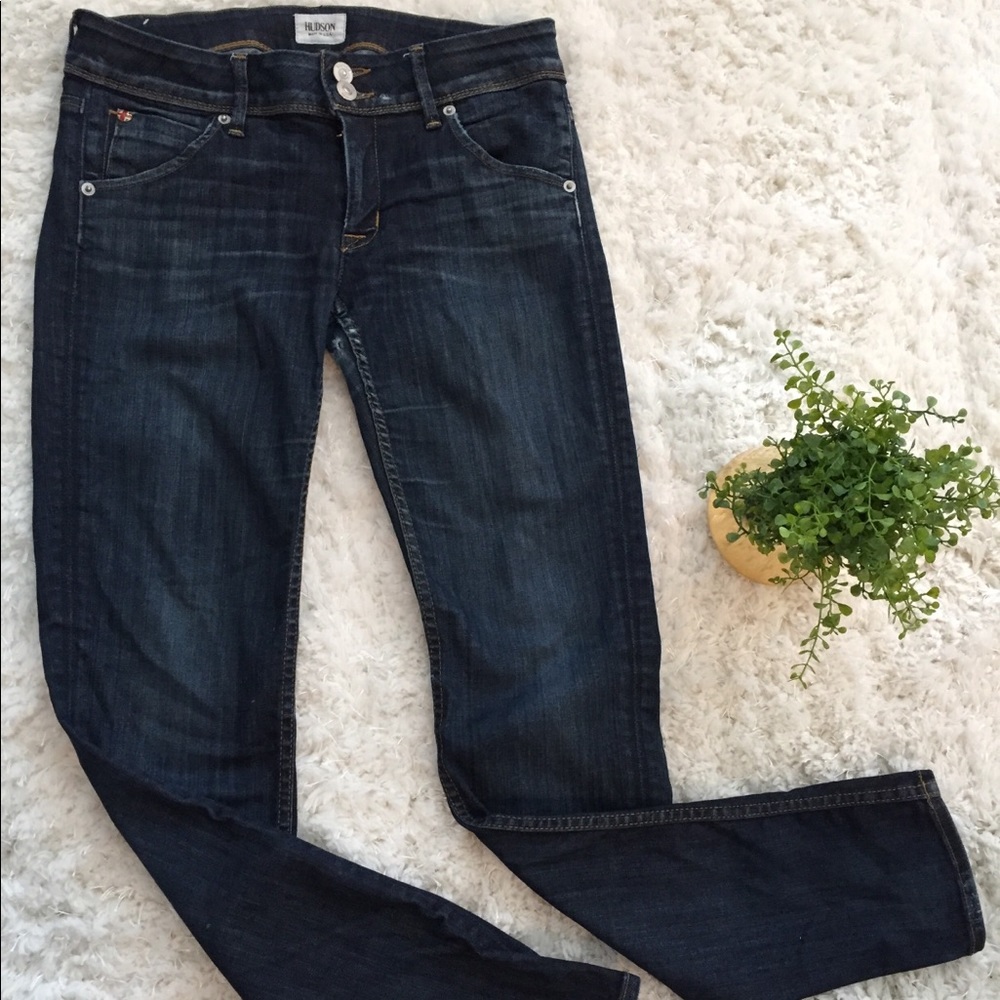 Hudson Collin skinny dark jeans 26